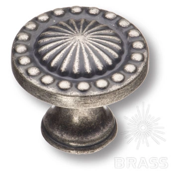 Brass Ручка кнопка 4456 0008 OSM старое серебро фото 1