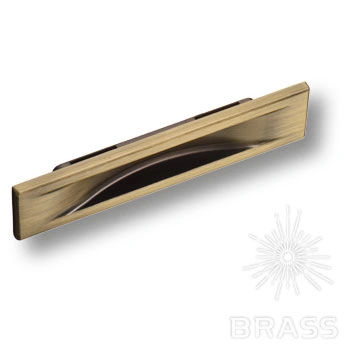 Brass Ручка врезная 4340 0096 ABM состаренная латунь 96 мм фото 1