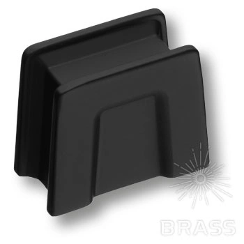 Brass Ручка кнопка 4140 016MP24 черный 16 мм фото 1