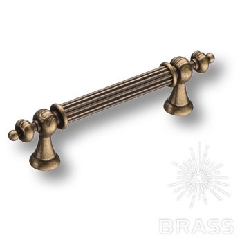 Brass Ручка скоба 1670-40-96-053 старая бронза ребристая 96 мм фото 1