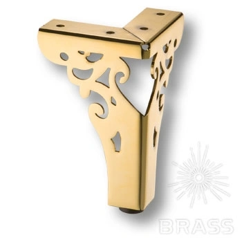 Brass Опора мебельная резная KAX-4626-0110-A09 глянцевое золото 110 мм фото 1