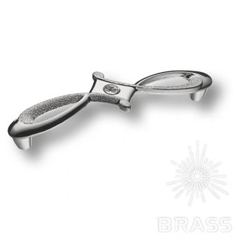 Brass Ручка скоба 15.172.96.07 SWA DIA глянцевый хром с кристаллами Swarovski 96 мм фото 1