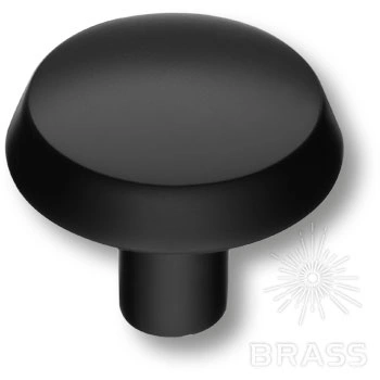 Brass Ручка кнопка 90-Matt Black черный фото 1