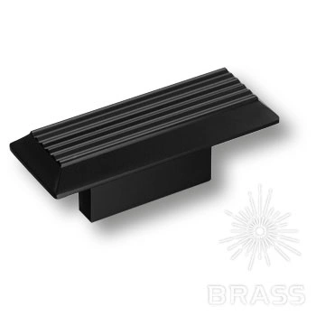 Brass Ручка кнопка 9002 0016 AL6 чёрный 16 мм фото 1
