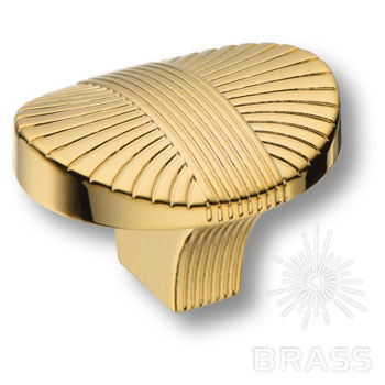 Brass Ручка кнопка 8491-100 глянцевое золото фото 1