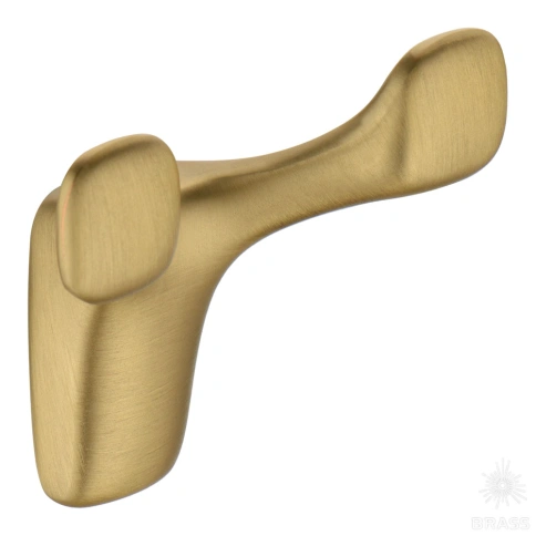 Brass Крючок мебельный двухрожковый 2005 0080 BB матовое золото фото 1