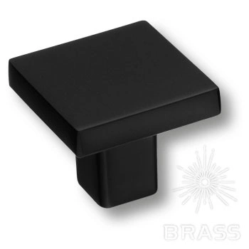 Brass Ручка кнопка 82-Matt Black черный фото 1