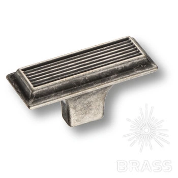 Brass Ручка кнопка 46-Silver серебро фото 1