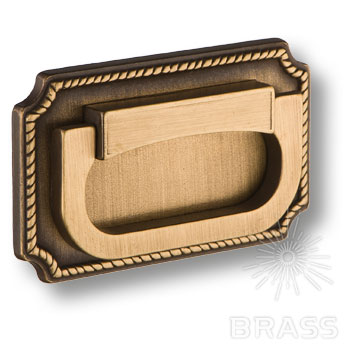 Brass Ручка скоба на подложке 2371.0032.001 античная бронза 32 мм фото 1
