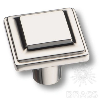 Brass Ручка кнопка 3305 0008 PN глянцевый никель фото 1