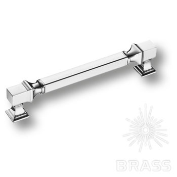 Brass Ручка скоба BU 015.160.07SQ глянцевый хром 160 мм фото 1