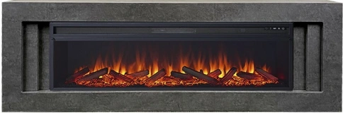 Каминокомплект Line 60 Dark Grey - Темный серый с очагом Vision 60 LOG LED фото 2