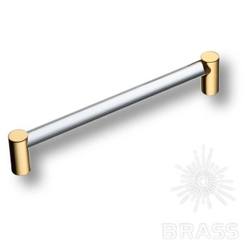 Brass Ручка рейлинг эксклюзивная коллекция BU 016.160.19 глянцевое золото 160 мм фото 1