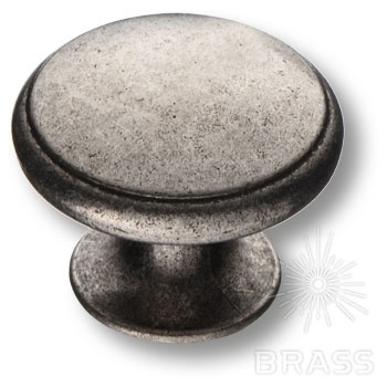 Brass Ручка кнопка RANA-80 старое серебро фото 1