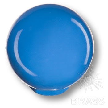 Brass Ручка кнопка детская 626AZM1 шар голубой глянцевый фото 1
