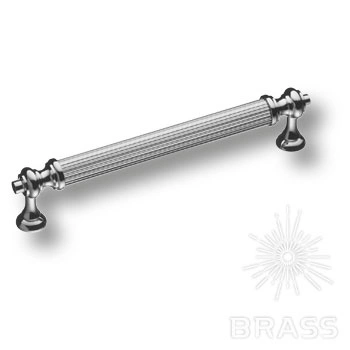 Brass Ручка скоба 2512-005-128 латунь глянцевый хром 128 мм фото 1