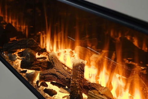 Трехсторонний электрокамин с обогревом BRITISH FIRES New Forest 2400 with Signature logs - 2400 мм фото 7