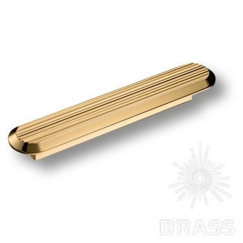 Brass Ручка скоба 9020 0128 GL глянцевое золото 128 мм фото 1