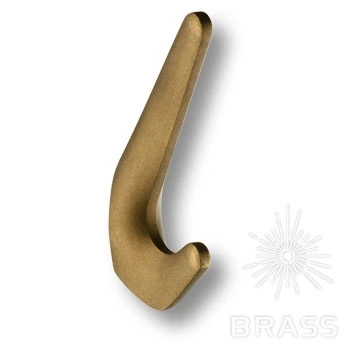 Brass Крючок мебельный двухрожковый 7113 010MP10 старая бронза фото 1