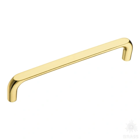 alt="Купить Ручка скоба 395-160-Gold глянцевое золото 160 мм Brass. Мебельная фурнитура оптом и в розницу."