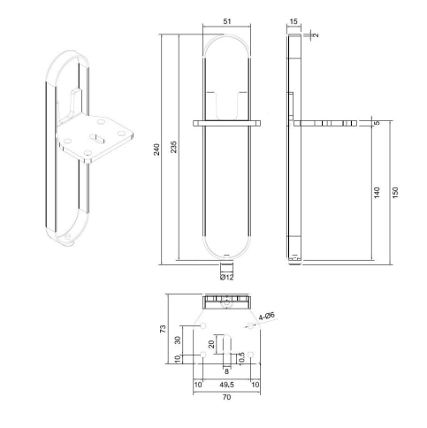 Опора для мебели F900S.240GBDH H=150-240 мм брауни фото 3