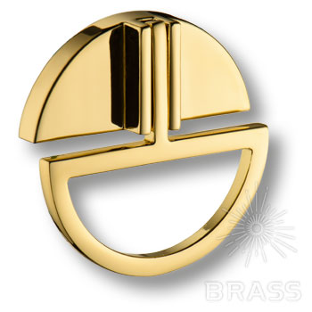 Brass Ручка кольцо 904-Gold глянцевое золото 32 мм фото 1