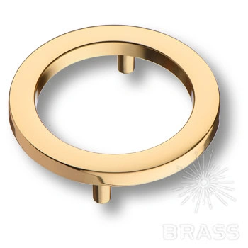 Brass Ручка кольцо 6220 Gold глянцевое золото 64 мм фото 1