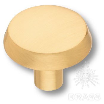 Brass Ручка кнопка 90-Matt Gold сатинированное золото фото 1
