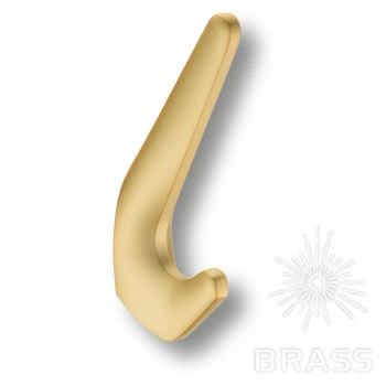 Brass Крючок мебельный двухрожковый 7113 010PC35 матовое золото фото 1