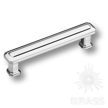 Brass Ручка скоба 1101 096MP02 глянцевый хром 96 мм фото 1