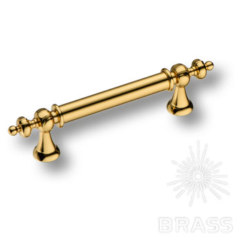 Brass Ручка скоба 1670-60-96-052 глянцевое золото гладкая 96 мм фото 1