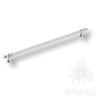 Brass Ручка скоба 1670-51-320-053 глянцевый никель ребристая 320 мм фото 1