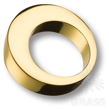 Brass Ручка кольцо 6530 0040 GL глянцевое золото 16 мм фото 1
