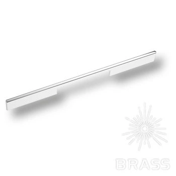 Brass Ручка скоба 8570 0320 AL7-CR белый/глянцевый хром 320 мм фото 1
