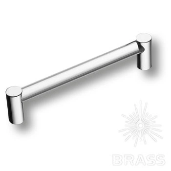 Brass Ручка рейлинг эксклюзивная коллекция BU 016.128.07 глянцевый хром 128 мм фото 1