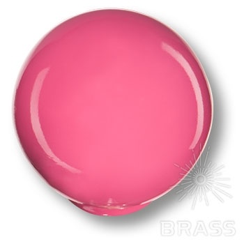 Brass Ручка кнопка детская 626MG2 шар малиновый глянцевый фото 1