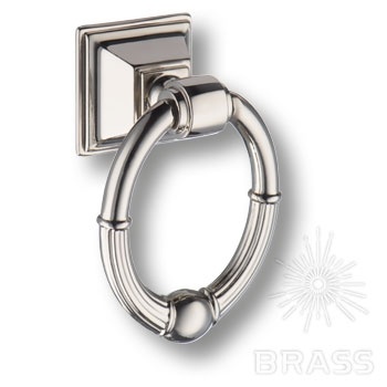 Brass Ручка кольцо 3191 0045 PN-PN глянцевый никель фото 1