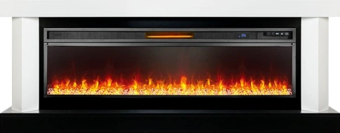 Каминокомплект Vancouver 60 - Белый с черным с очагом Vision 60 LED фото 2