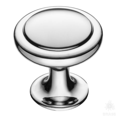 Brass Ручка кнопка ISTIKBAL-10 глянцевый хром фото 1