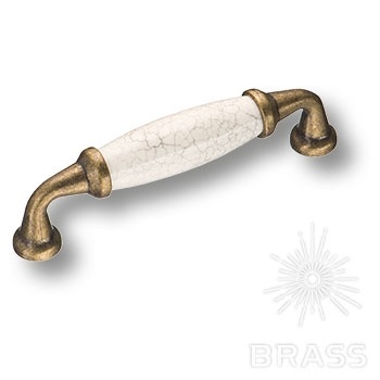 Brass Ручка скоба 2005-40-096-08 с серой "паутинкой" / античная бронза 96 мм фото 1
