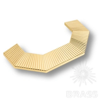 Brass Ручка скоба 1213 128MP11 глянцевое золото 128 мм фото 1
