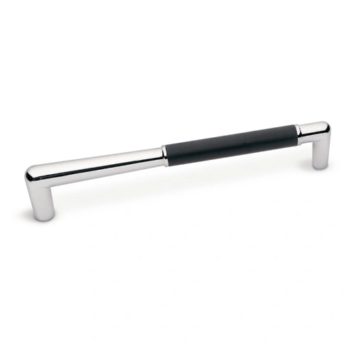 Brass Ручка скоба эксклюзивная коллекция 15.189.160.07 body black matt глянцевый хром 160 мм фото 1