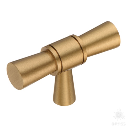 Brass Ручка кнопка 0753-011 сатинированная латунь фото 1