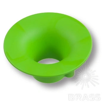 Brass Ручка кнопка детская 490032ST06 круг зеленый 32 мм фото 1