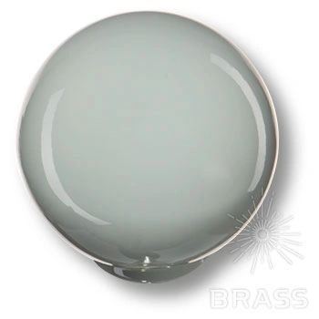 Brass Ручка кнопка детская 626GR шар серый глянцевый фото 1