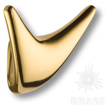 Brass Крючок мебельный двухрожковый 2025 0091 GL глянцевое золото фото 1