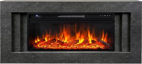 Каминокомплект Line 42 Dark Grey - Темный серый с очагом Vision 42 LOG LED фото 2