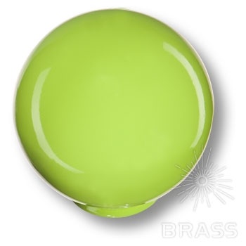 Brass Ручка кнопка детская 626PI2 шар фисташковый глянцевый фото 1