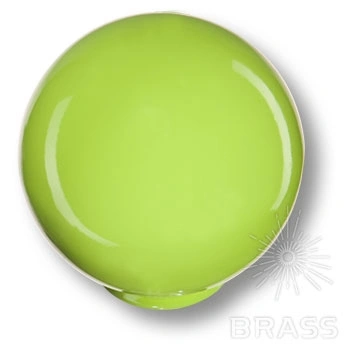 Brass Ручка кнопка детская 626PI2 шар фисташковый глянцевый фото 1