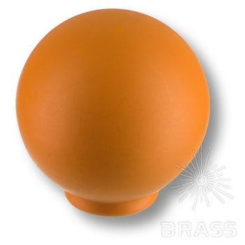 Brass Ручка кнопка детская 626NAX шар оранжевый матовый фото 1
